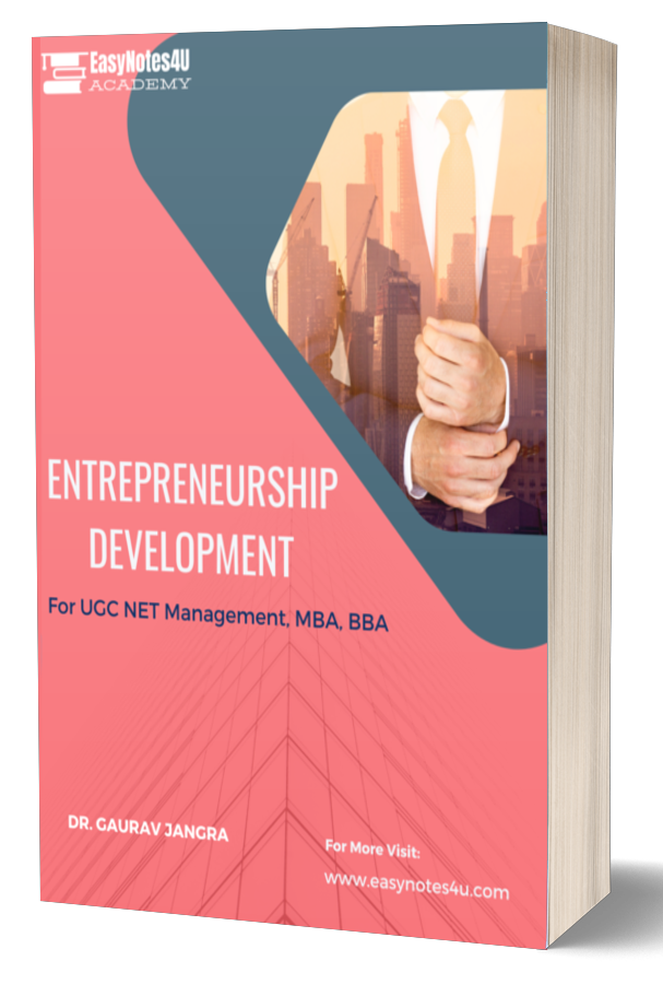 Entrepreneurship Development PDF Notes eBook - UGC NET Management