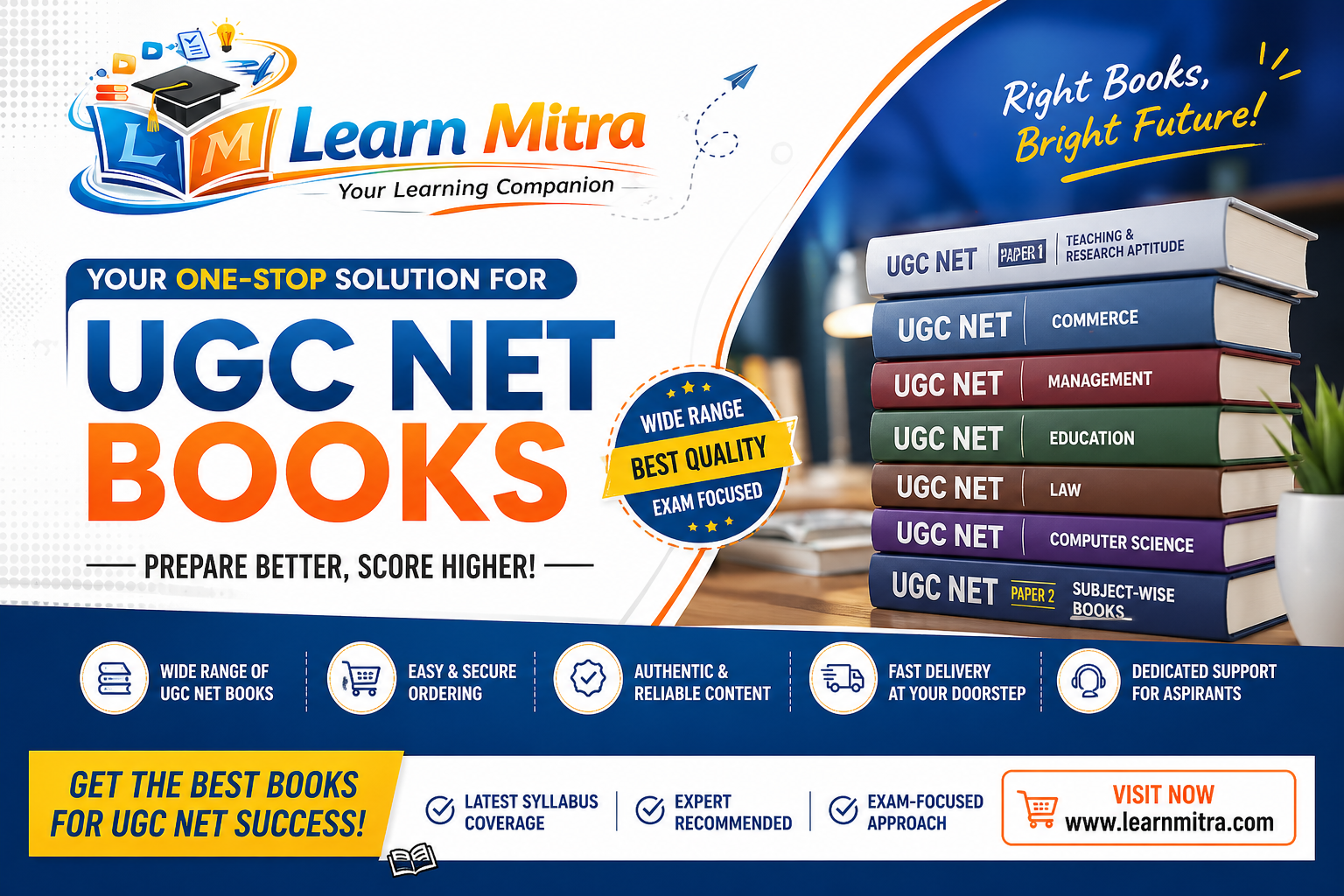 Discover Learn Mitra, the ultimate platform to buy UGC NET books online. Explore a wide range of updated study materials, easy ordering, and reliable resources for effective exam preparation.